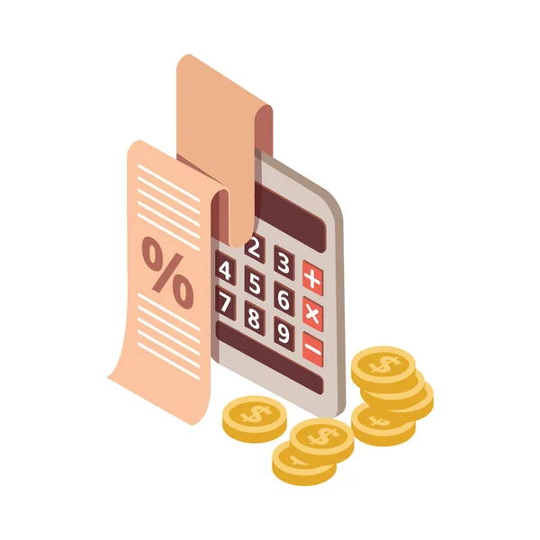 Mortgage Accounting Coins Composition — Stockvektor