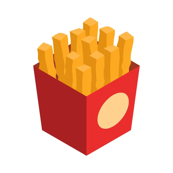 French Fries Pack Composition — Stockový vektor