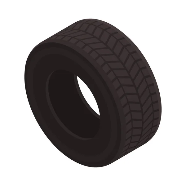 Composition isométrique des pneus de voiture — Image vectorielle