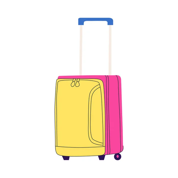 Suitcase With Pocket Composition — Vector de stock