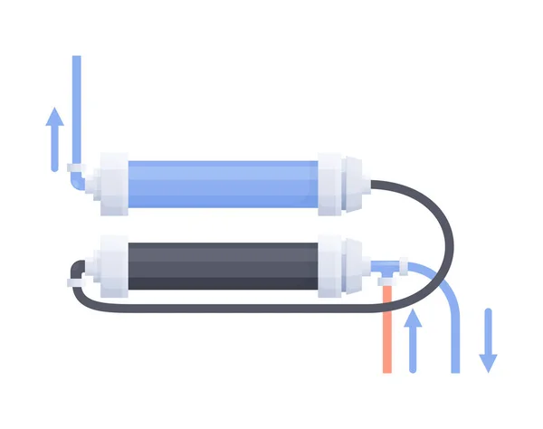 Water Filtering Kit Composition — Stockvektor