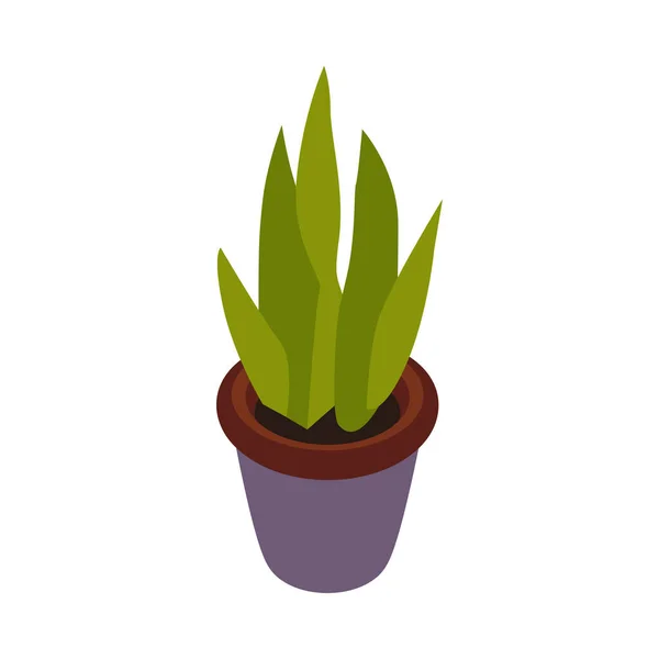 Cafeteria Plant Pot Composition — стоковый вектор