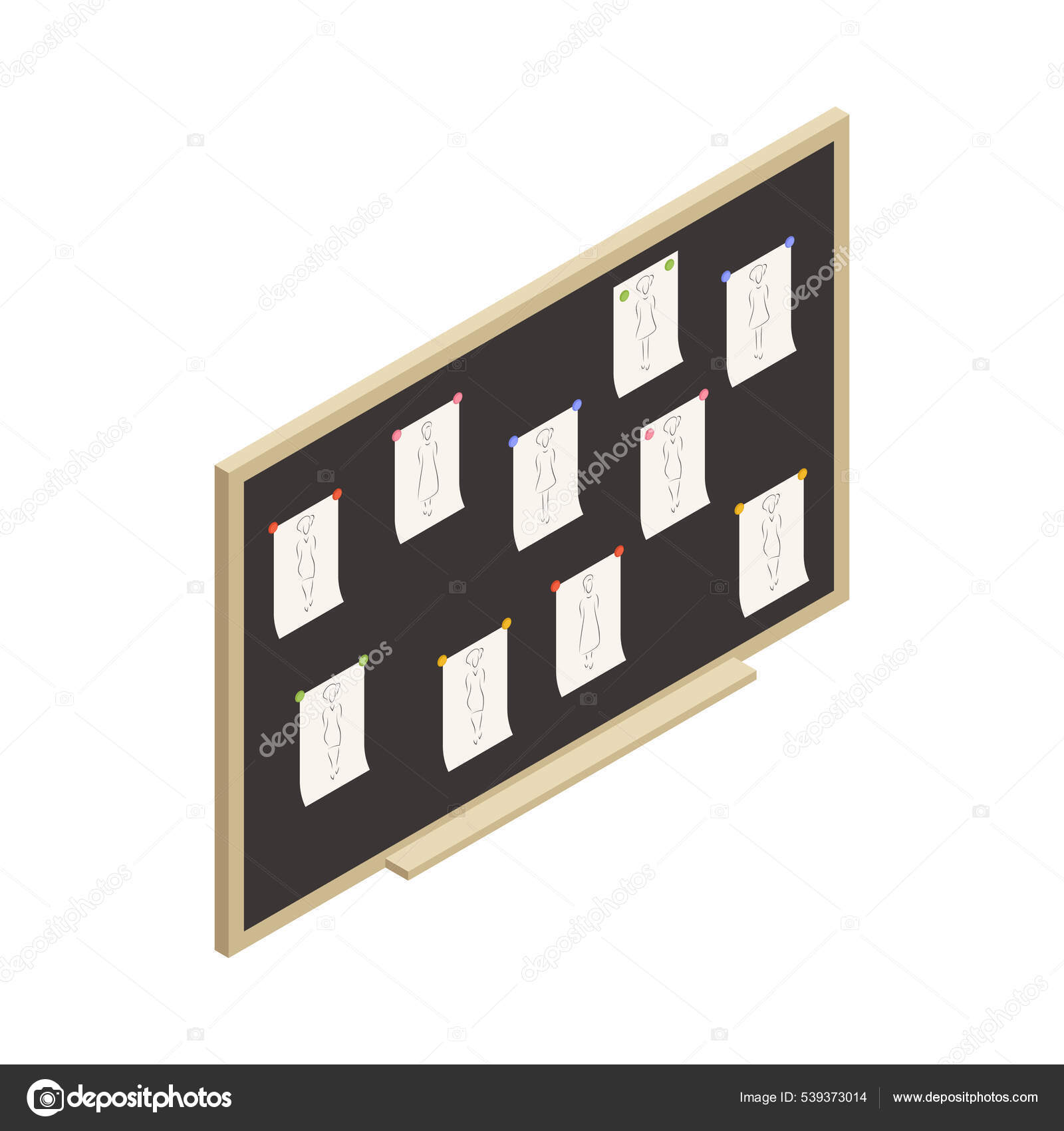 Designer Drafts Board Composition Stock Vector Image by ©macrovector