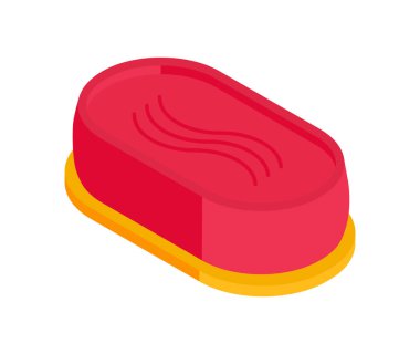 Isometric Sünger Ev İşi Kompozisyonu