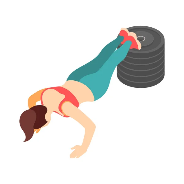 Crossfit Push Ups Samenstelling — Stockvector