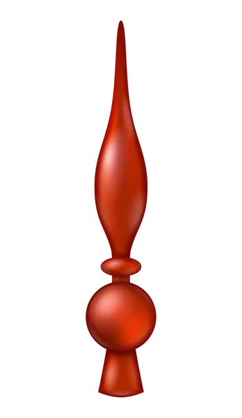 Composición de adorno superior rojo — Vector de stock