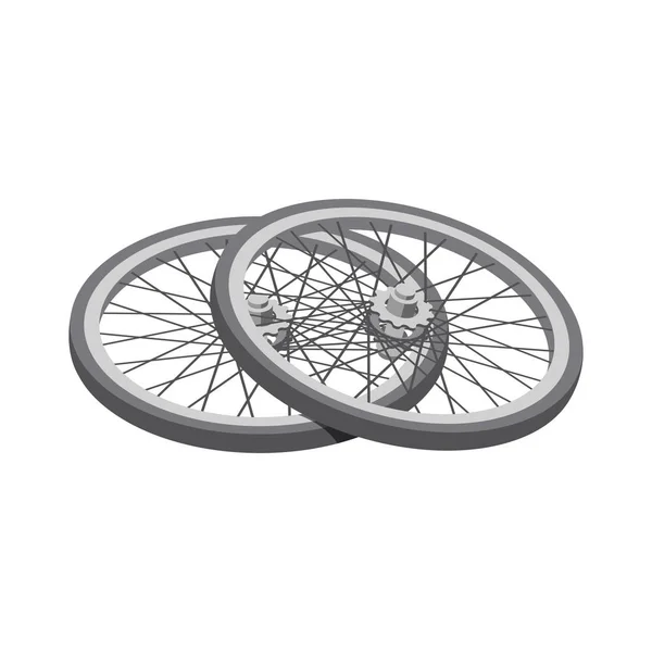 Bicycle Wheels Isometric Composition — Archivo Imágenes Vectoriales
