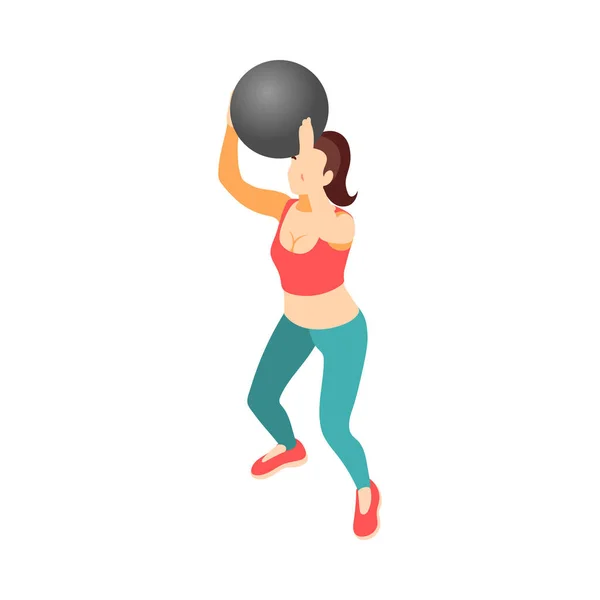 Crossfit Ball Exercise Composition — Stock Vector