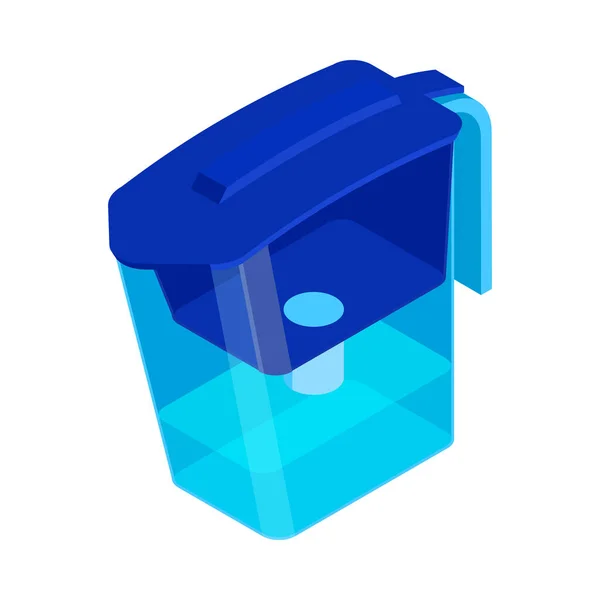 Water Filter Isometric Composition — Archivo Imágenes Vectoriales
