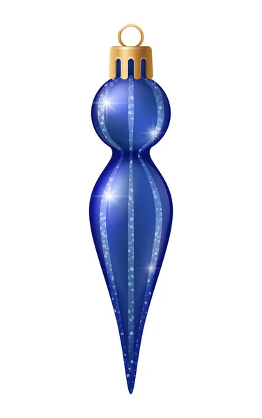 Blue Hanging Ornament Composition — стоковый вектор