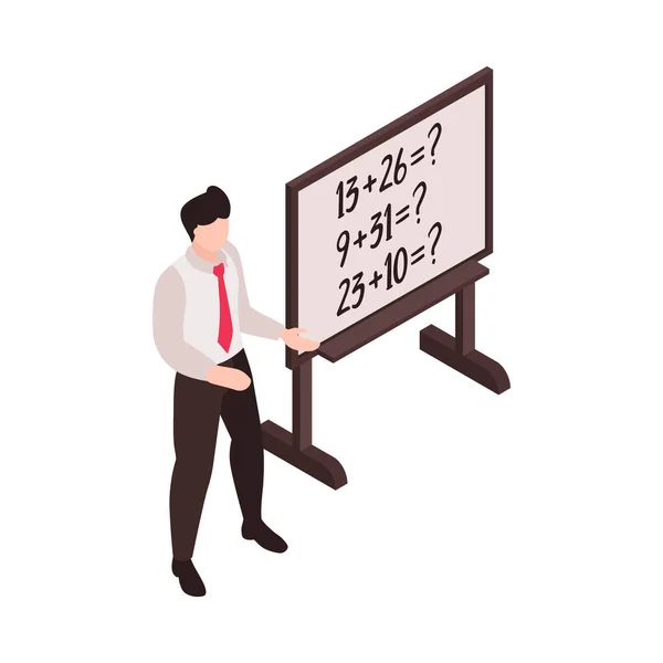 Nauczyciel w Blackboard Skład — Wektor stockowy