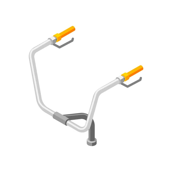 Bicycle Handlebar Isometric Composition — Vector de stock