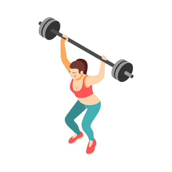 Barbell Exercise Workout Composition — Stock Vector