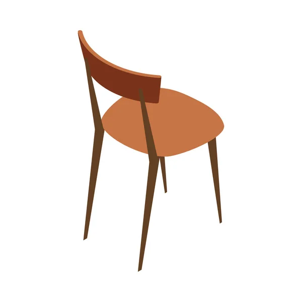 Composition de chaise de restaurant en bois — Image vectorielle
