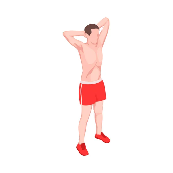Composizione dell'allenamento di stretching dell'atleta — Vettoriale Stock
