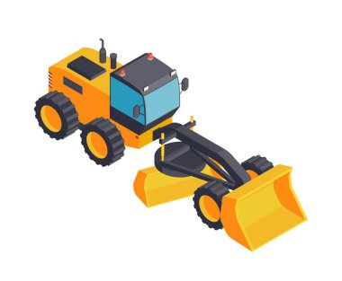 Isometric Grader İllüstrasyonu