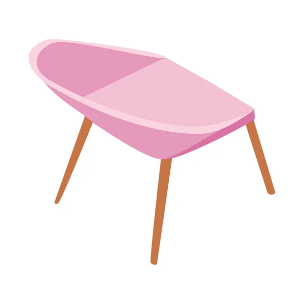 Roze stoel cafetaria Samenstelling — Stockvector