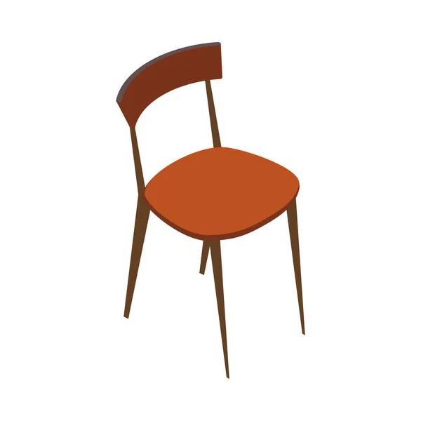 Chaise en bois Composition Cafétéria — Image vectorielle