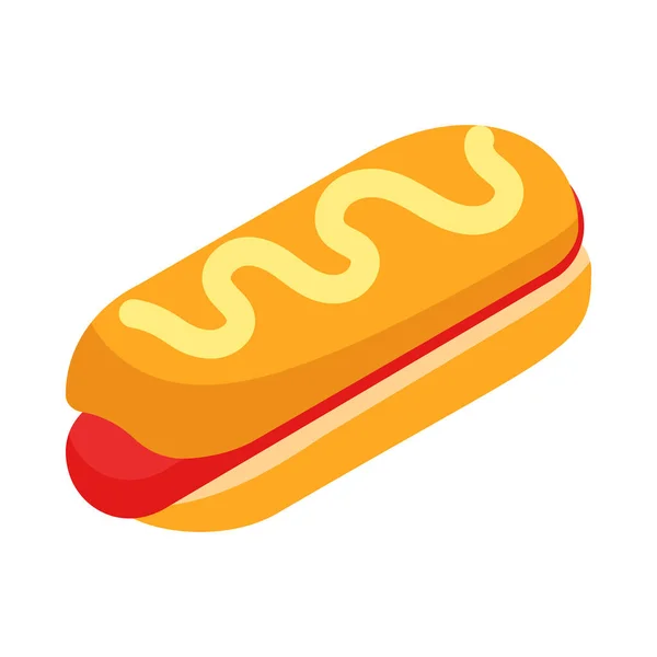 Street Food Hotdog Composition — Stock Vector