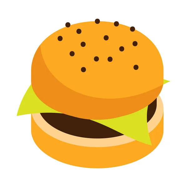 Street Food Burger Composition — Stock Vector