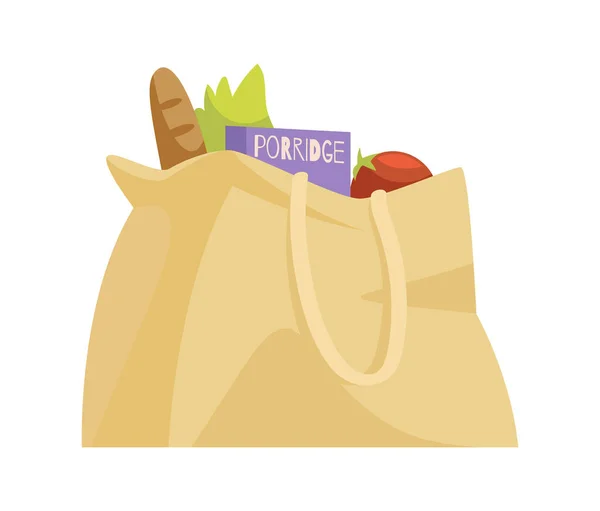 Eco Grocery Bag Composition — 스톡 벡터