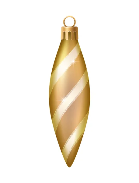 Golden Icicle Ornament Komposition — Stockvektor