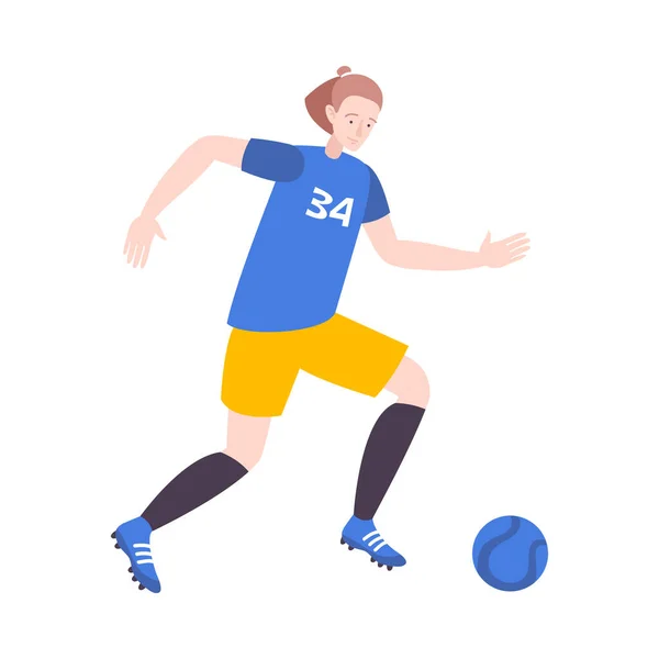 Fútbol jugador ilustración — Vector de stock