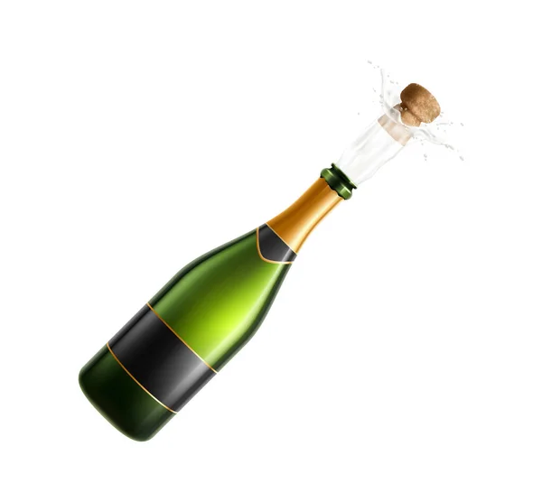 Popping Champagne Illustrazione — Vettoriale Stock