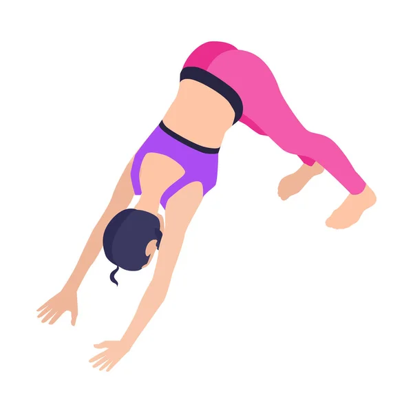 Yoga pose pictogram — Stockvector