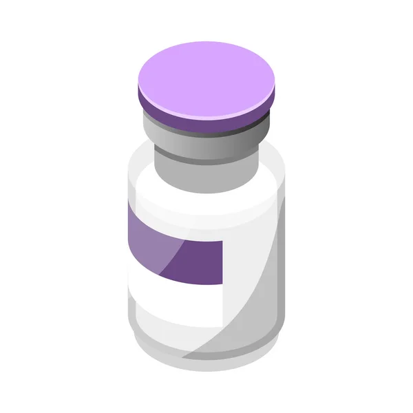 Bouteille de pilules isométriques — Image vectorielle