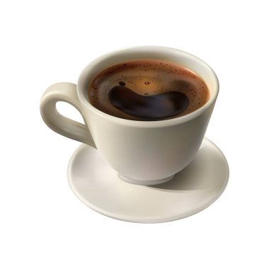 Gerçekçi kahve kupası.