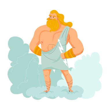 Zeus Çizgi Film İllüstrasyonu