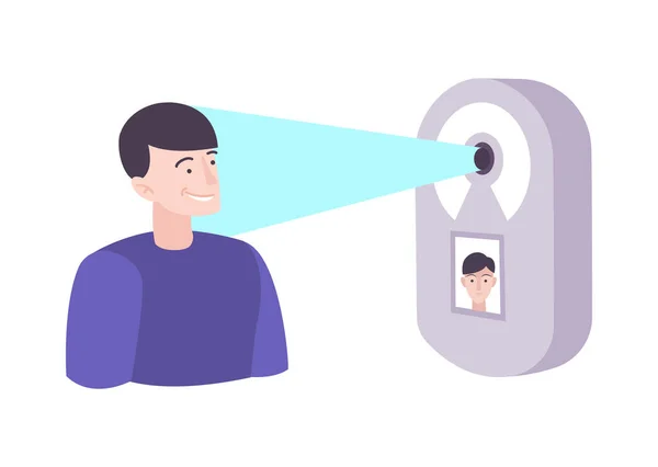 Ikone der biometrischen Technologie — Stockvektor