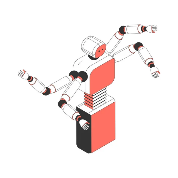 Icône isométrique robot — Image vectorielle
