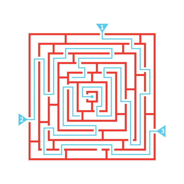 Illustration de labyrinthe plat — Image vectorielle