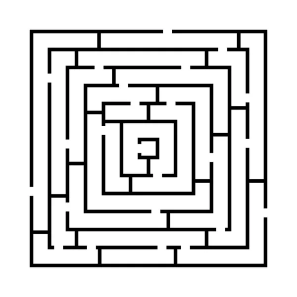 Flat Maze Illustration — Stock Vector