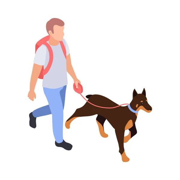 Walking Dog Illustration — Stock vektor