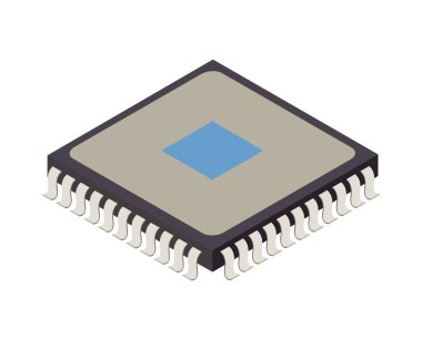 Mikroçip Isometric İllüstrasyon