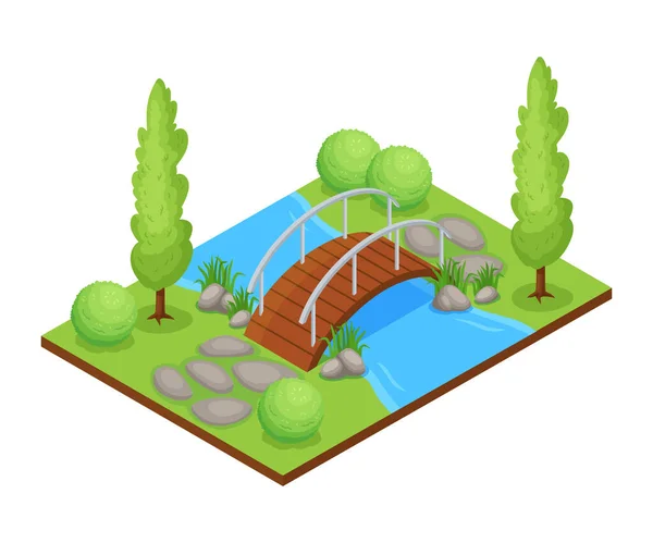 Composición del Parque Natural — Vector de stock