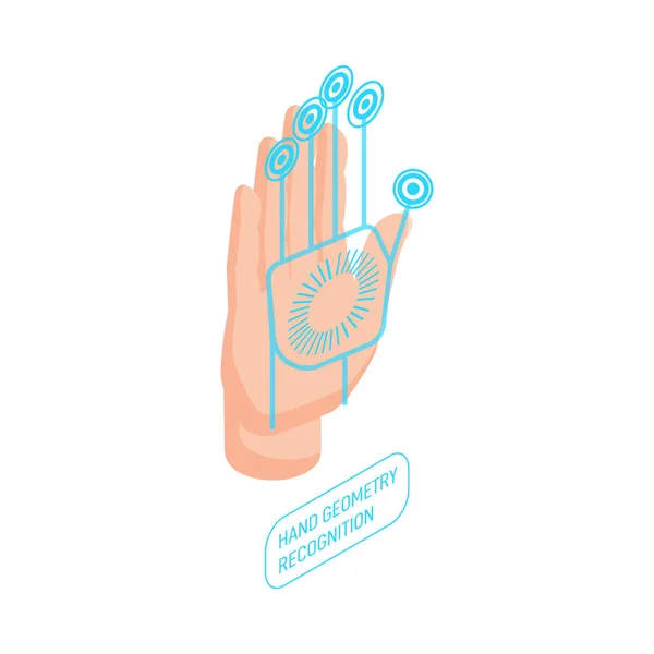 Icône d'authentification biométrique — Image vectorielle