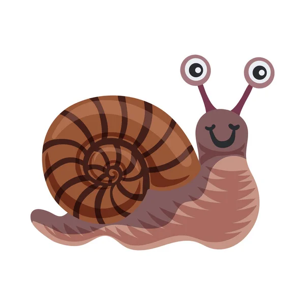 Icono de caracol de dibujos animados — Vector de stock