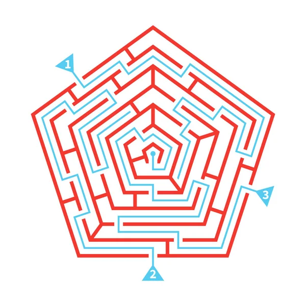 Labyrinth-Spielillustration — Stockvektor