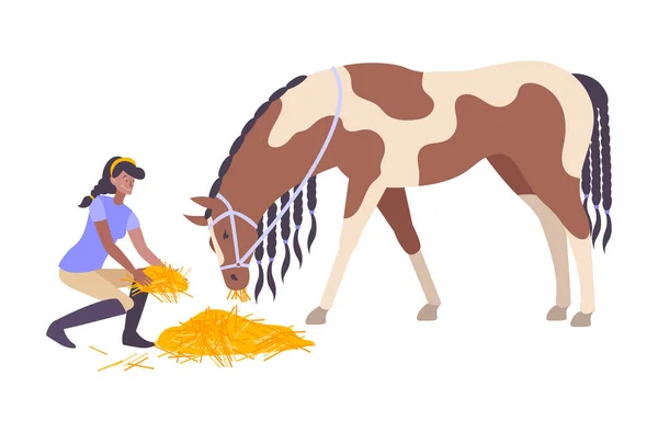 Icône d'alimentation des chevaux — Image vectorielle