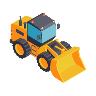 Isometric Buldozer Simgesi