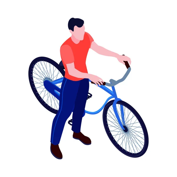 Bicycle Isometric Icon — Stock Vector