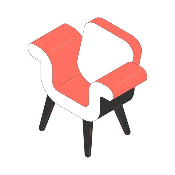 Изометрическая икона кресла — стоковый вектор