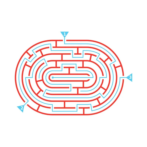 Ilustração plana do labirinto —  Vetores de Stock