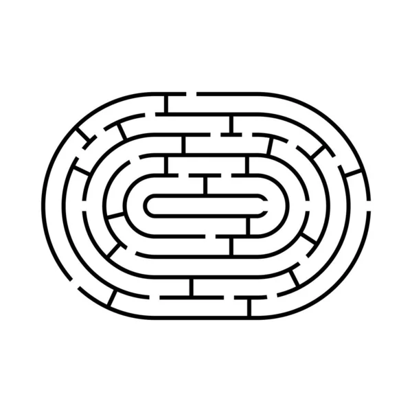 Maze Flat Illustration — Stockvektor