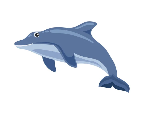 Dibujos animados Dolphin Ilustración — Archivo Imágenes Vectoriales
