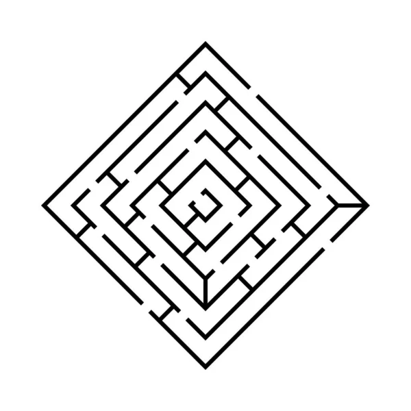 Illustration zum flachen Labyrinth — Stockvektor